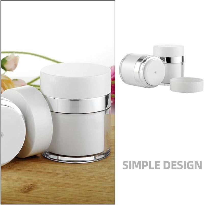 2Pcs Double Layer Travel Cream Jars Leak Proof Cosmetic Containers Toiletries Bottles - Image 5